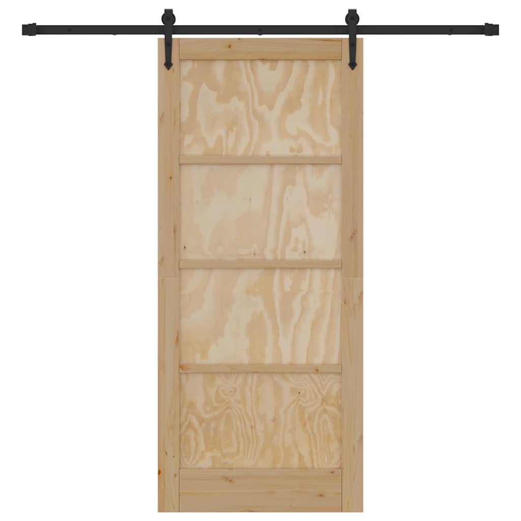 Schiebetür Sonstiges ORKDAL Natur und Schwarz 86 x 198,5 cm