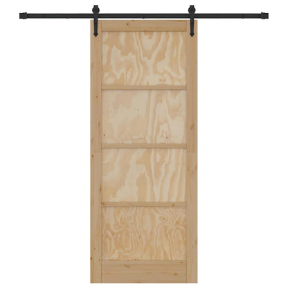 Schiebetür Sonstiges ORKDAL Natur und Schwarz 86 x 211 cm