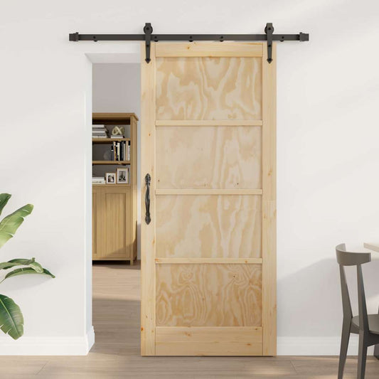Schiebetür ORKDAL Braun 78 x 202 cm Massivholz Kiefer