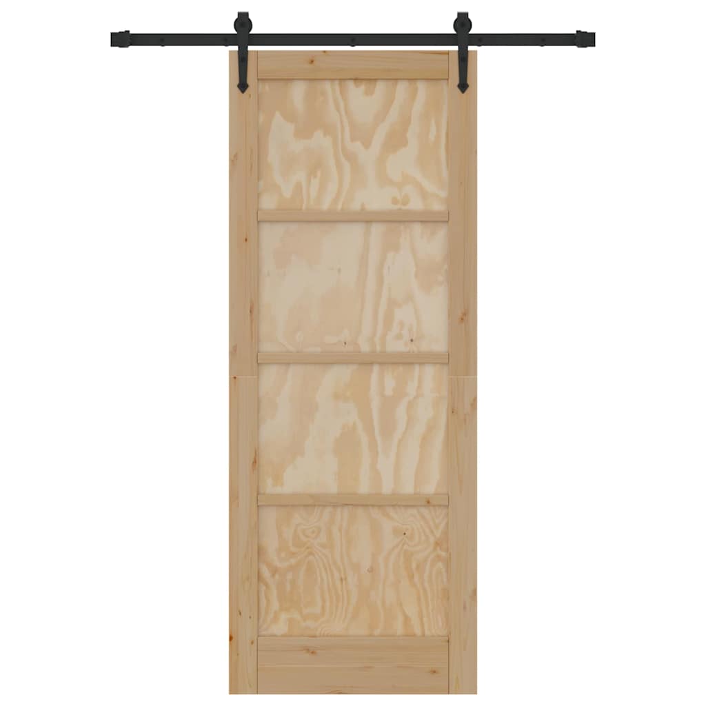 Schiebetür ORKDAL Braun 78 x 202 cm Massivholz Kiefer