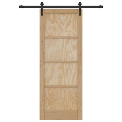 Schiebetür ORKDAL Braun 78 x 202 cm Massivholz Kiefer