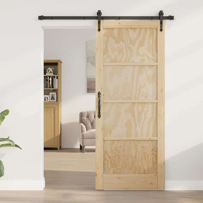 Schiebetür ORKDAL Braun 83 x 202 cm Massivholz Kiefer