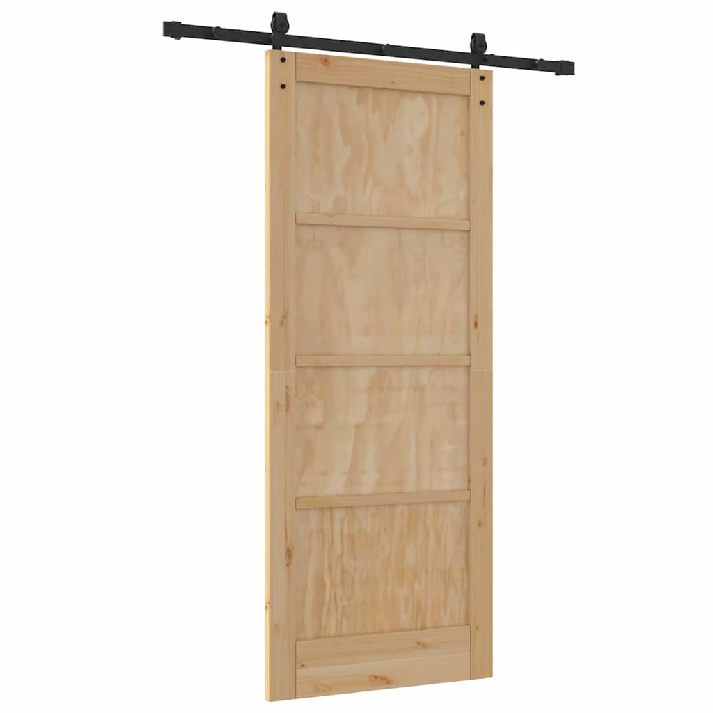 Schiebetür ORKDAL Braun 83 x 202 cm Massivholz Kiefer