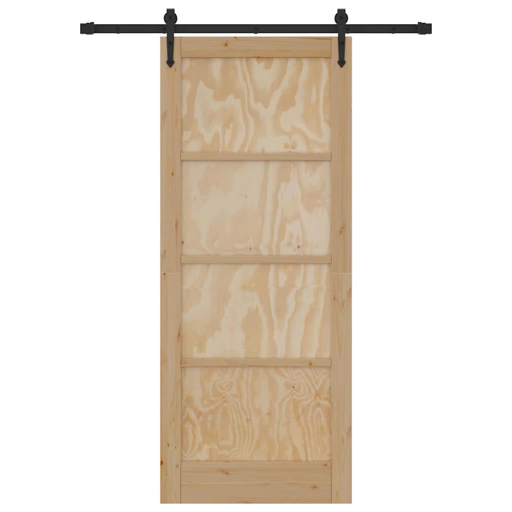 Schiebetür ORKDAL Braun 83 x 202 cm Massivholz Kiefer