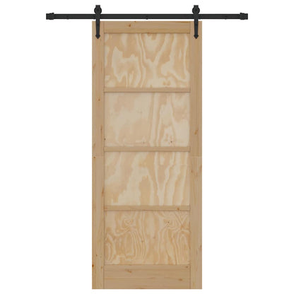 Schiebetür ORKDAL Braun 83 x 202 cm Massivholz Kiefer