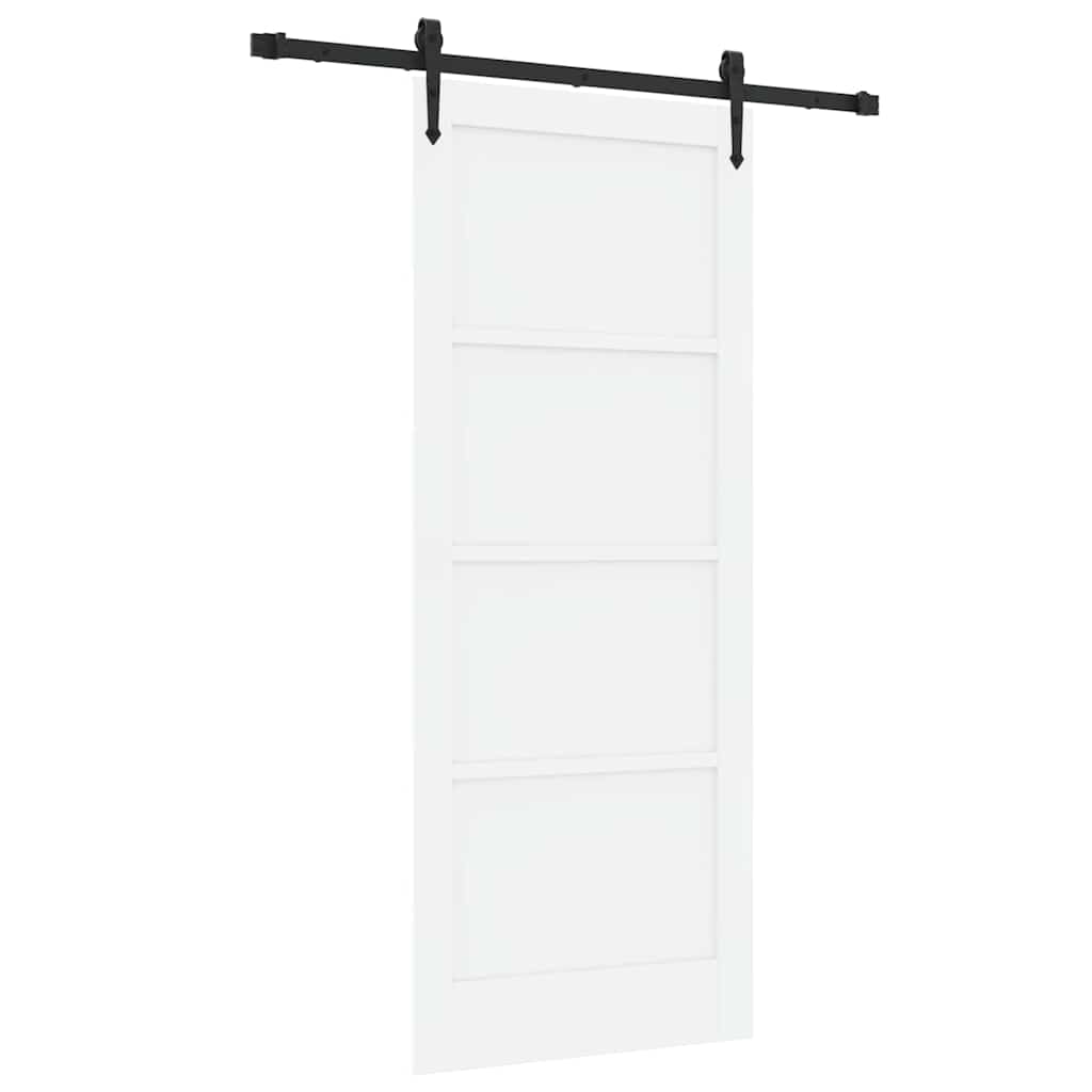 Schiebetür ORKDAL Weiß 83 x 202 cm Massivholz Kiefer