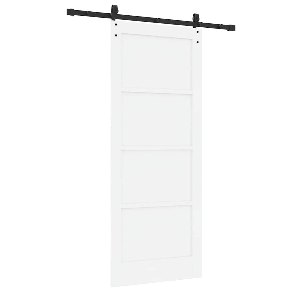 Schiebetür ORKDAL Weiß 83 x 202 cm Massivholz Kiefer