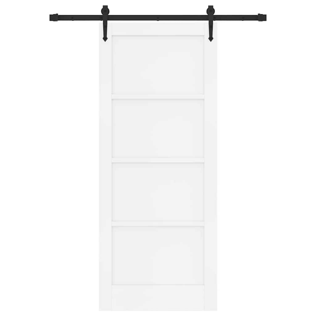 Schiebetür ORKDAL Weiß 83 x 202 cm Massivholz Kiefer