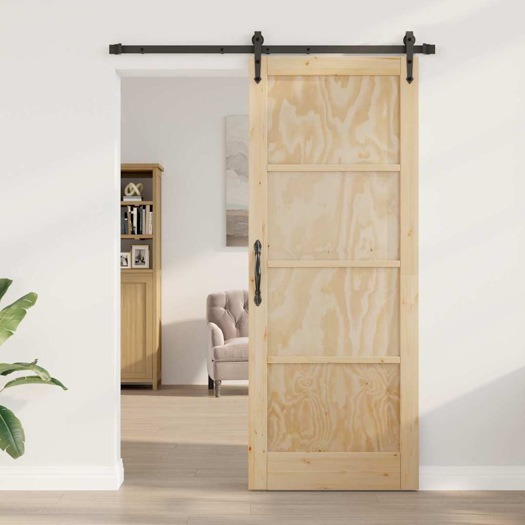 Schiebetür ORKDAL Braun 83 x 211 cm Massivholz Kiefer
