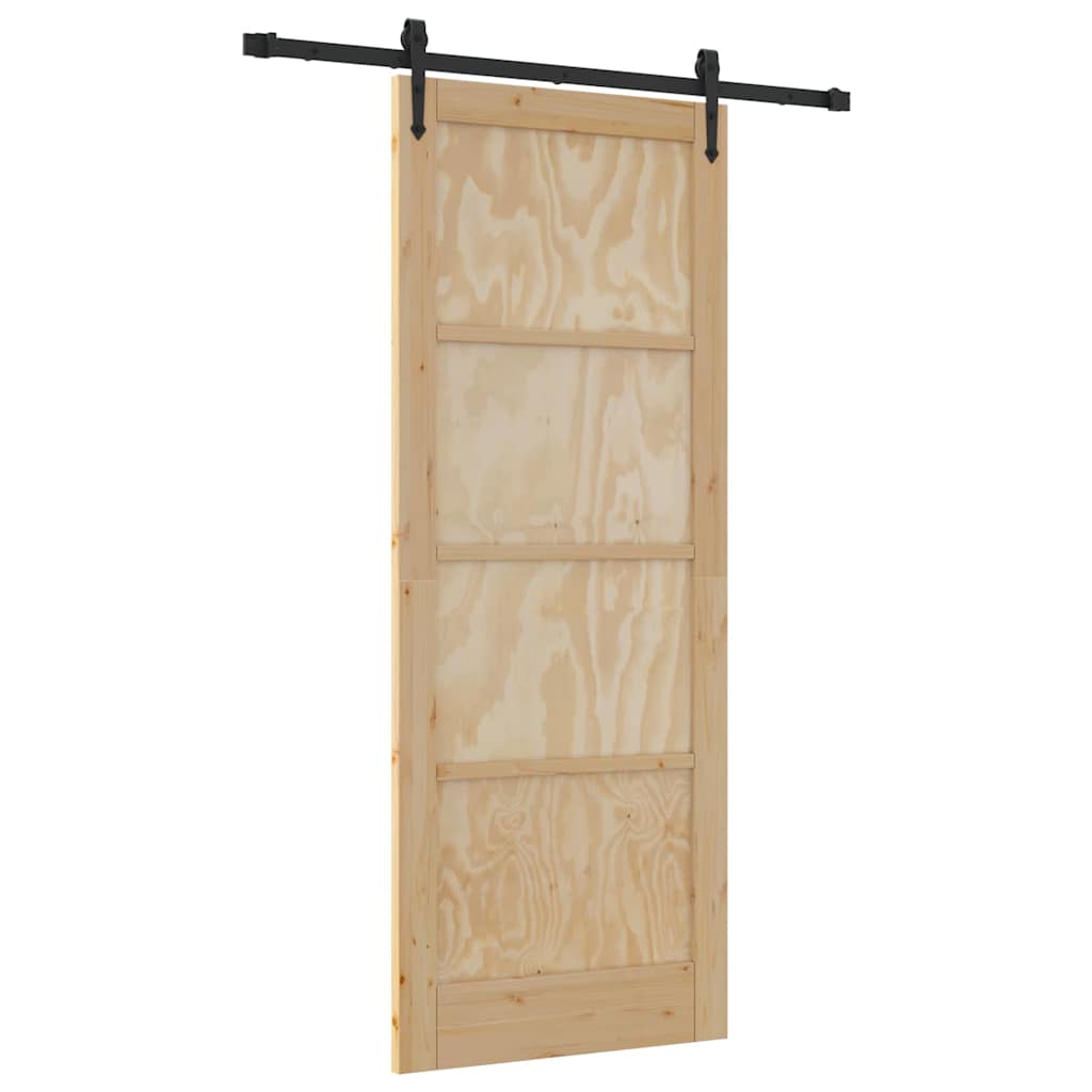 Schiebetür ORKDAL Braun 83 x 211 cm Massivholz Kiefer