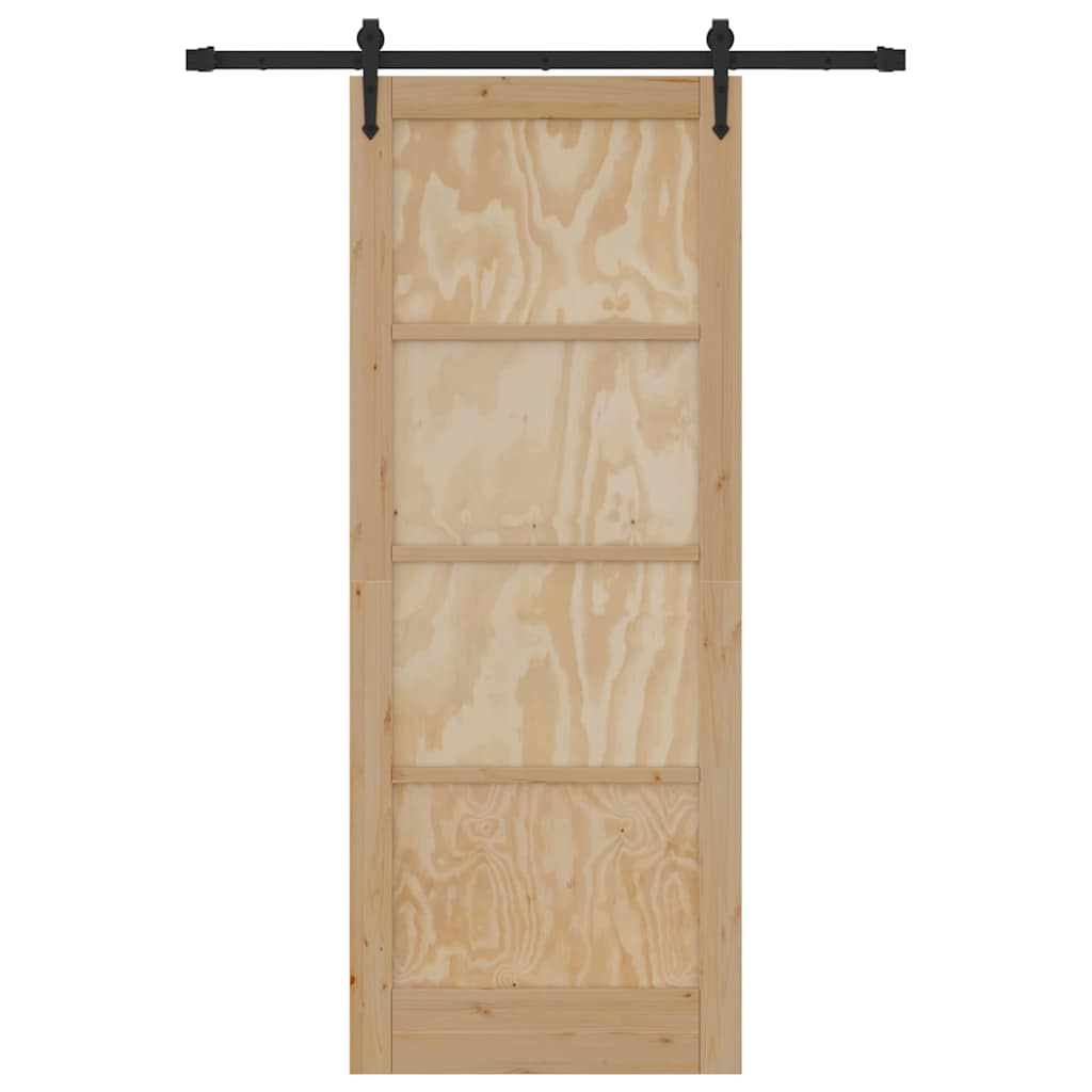 Schiebetür ORKDAL Braun 83 x 211 cm Massivholz Kiefer