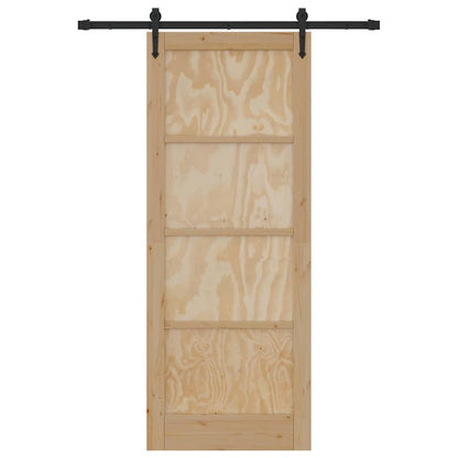Schiebetür ORKDAL Braun 83 x 211 cm Massivholz Kiefer