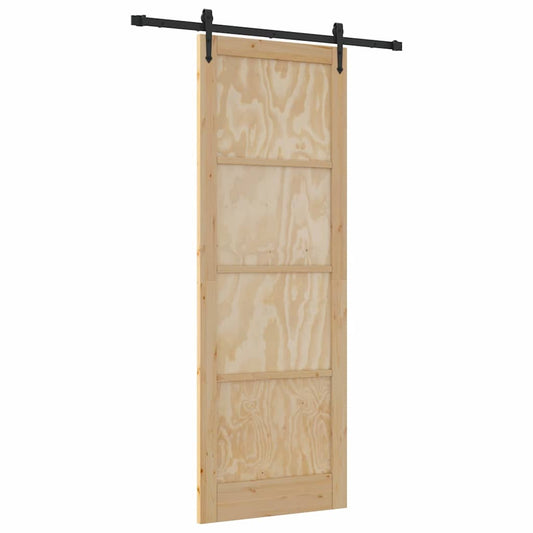 Schiebetür ORKDAL Braun 83 x 232 cm Massivholz Kiefer