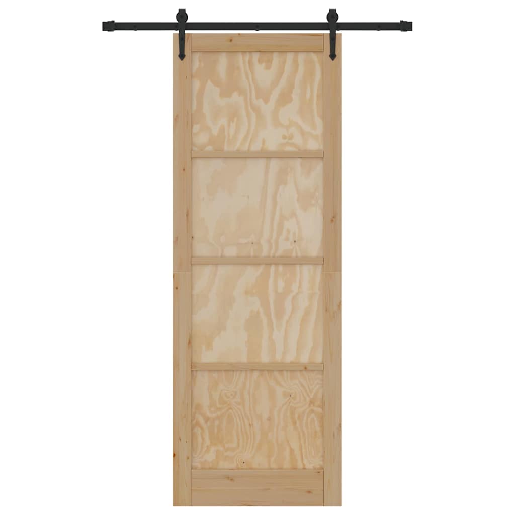 Schiebetür ORKDAL Braun 83 x 232 cm Massivholz Kiefer
