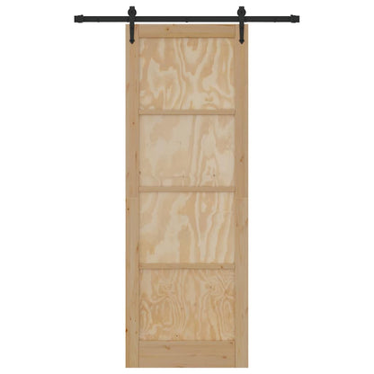 Schiebetür ORKDAL Braun 83 x 232 cm Massivholz Kiefer