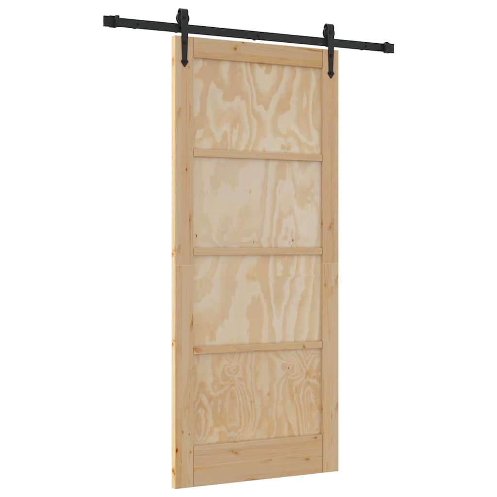 Schiebetür ORKDAL Braun 86 x 198,5 cm Massivholz Kiefer