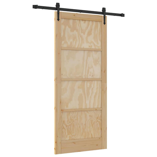 Schiebetür ORKDAL Braun 86 x 198,5 cm Massivholz Kiefer