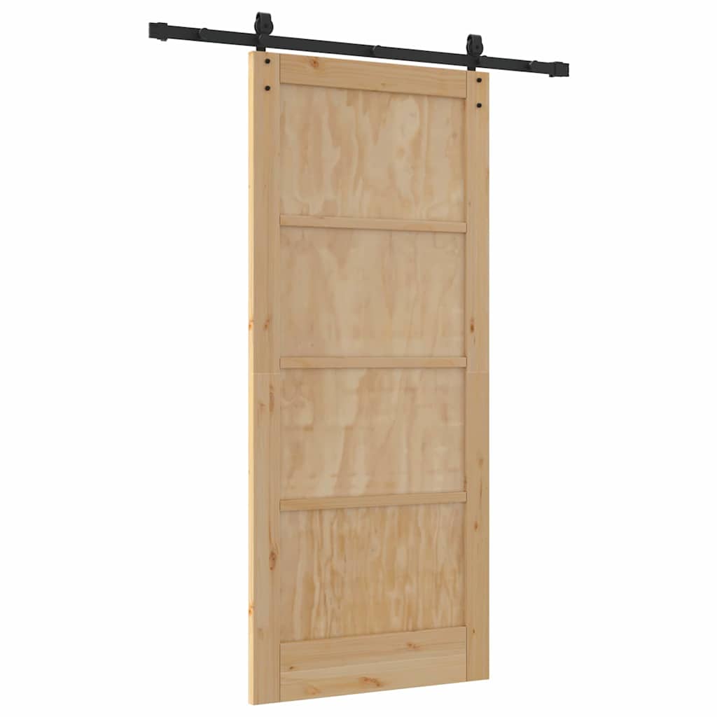 Schiebetür ORKDAL Braun 86 x 198,5 cm Massivholz Kiefer