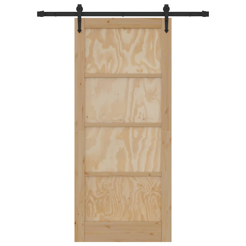 Schiebetür ORKDAL Braun 86 x 198,5 cm Massivholz Kiefer