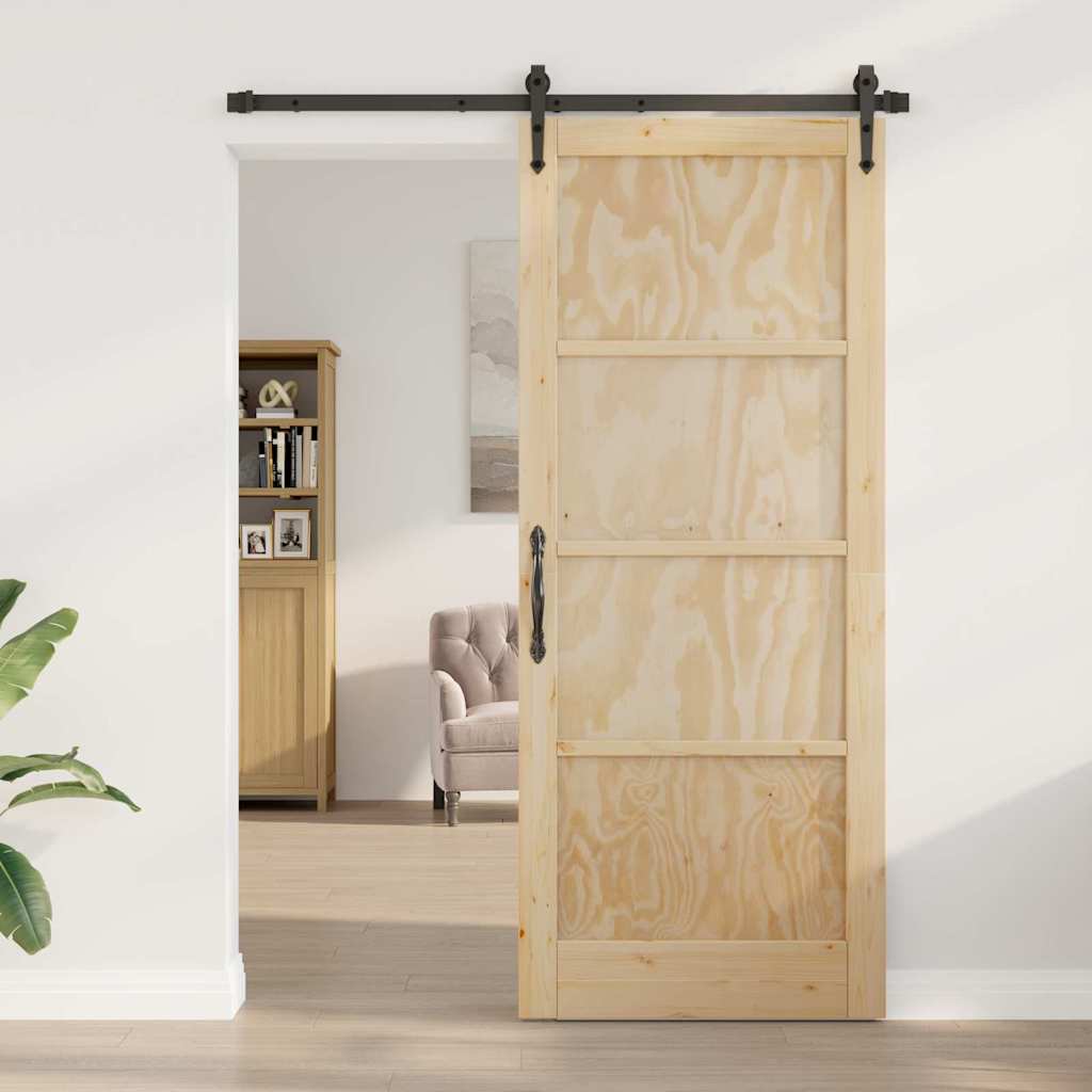 Schiebetür ORKDAL Braun 86 x 211 cm Massivholz Kiefer