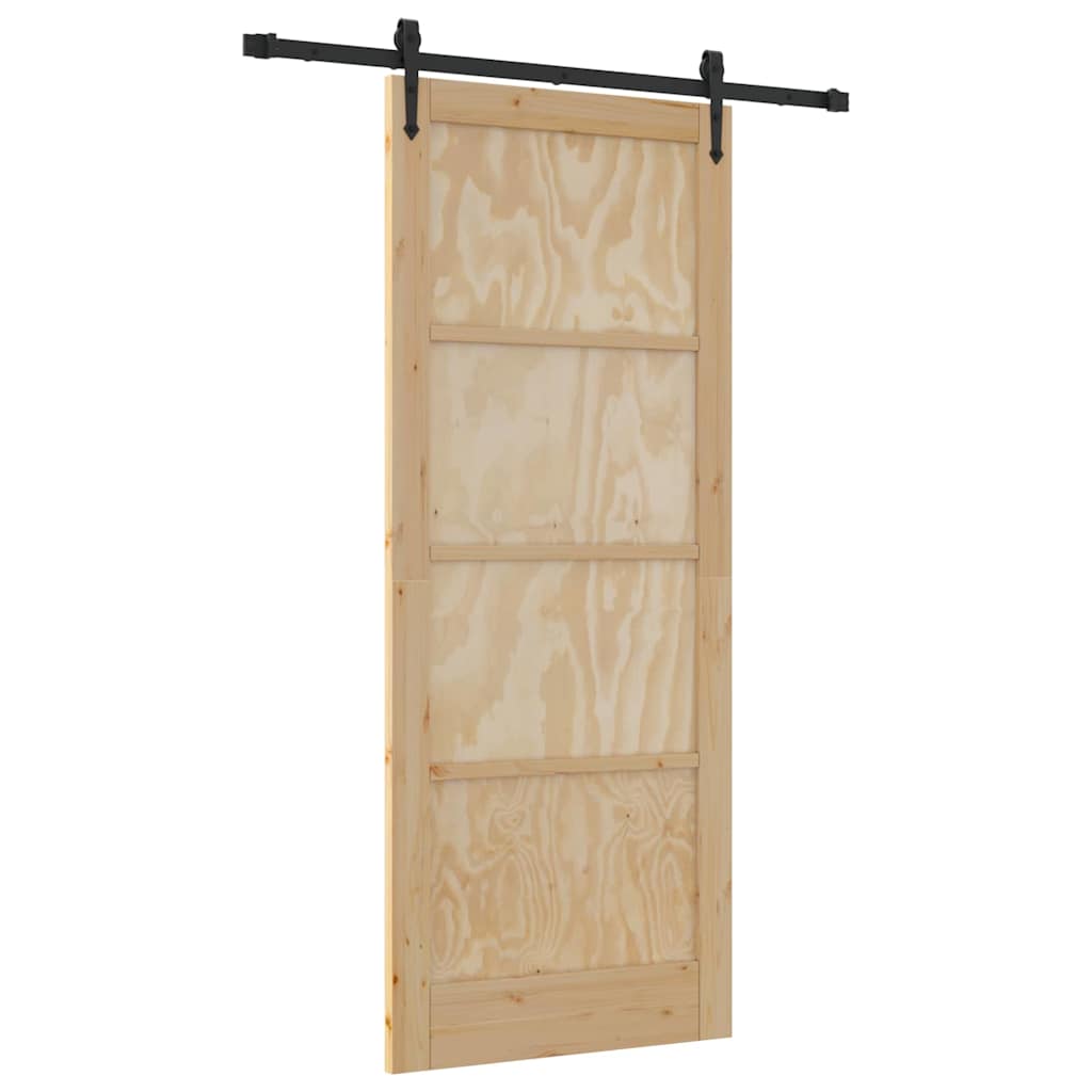 Schiebetür ORKDAL Braun 86 x 211 cm Massivholz Kiefer