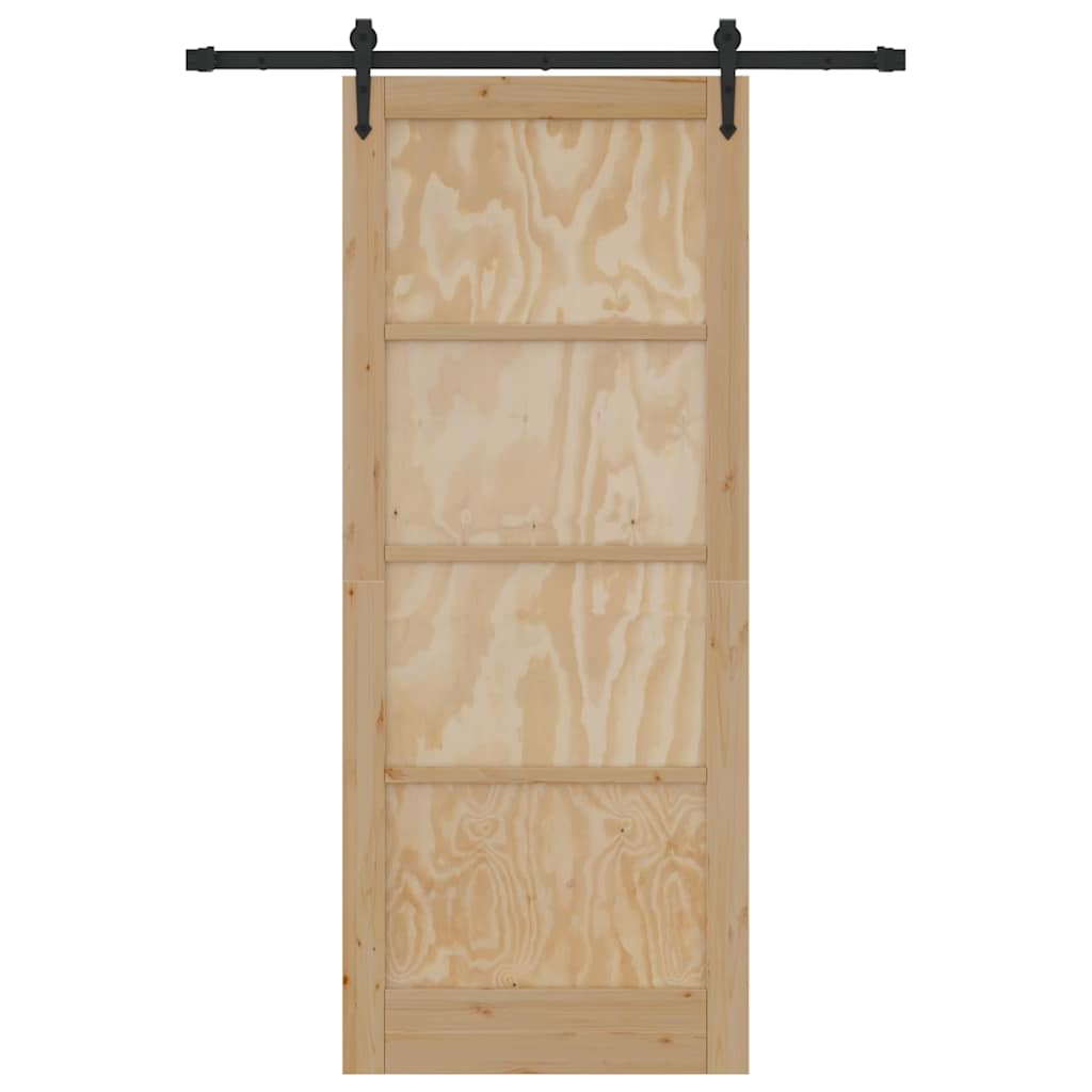 Schiebetür ORKDAL Braun 86 x 211 cm Massivholz Kiefer