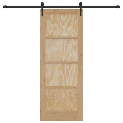 Schiebetür ORKDAL Braun 78 x 202 cm Massivholz Kiefer
