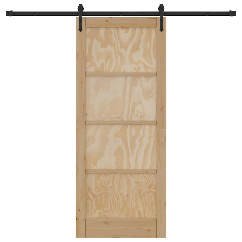 Schiebetür ORKDAL Braun 83 x 202 cm Massivholz Kiefer