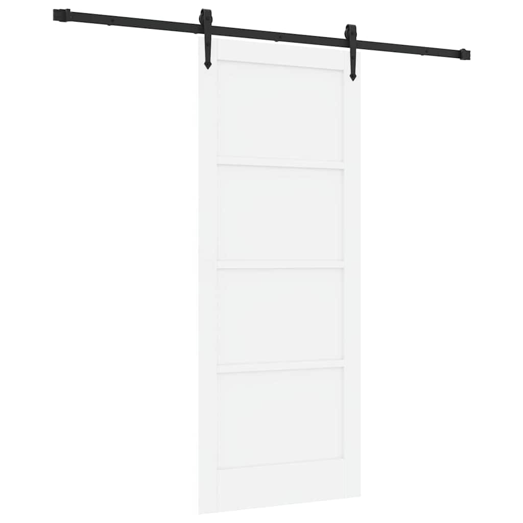 Schiebetür ORKDAL Weiß 83 x 202 cm Massivholz Kiefer