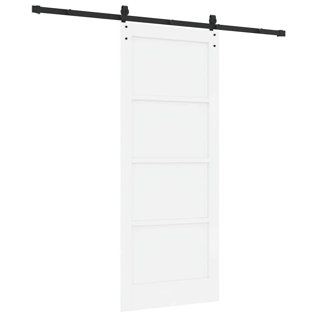Schiebetür ORKDAL Weiß 83 x 202 cm Massivholz Kiefer