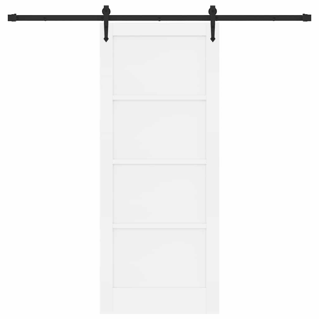 Schiebetür ORKDAL Weiß 83 x 202 cm Massivholz Kiefer
