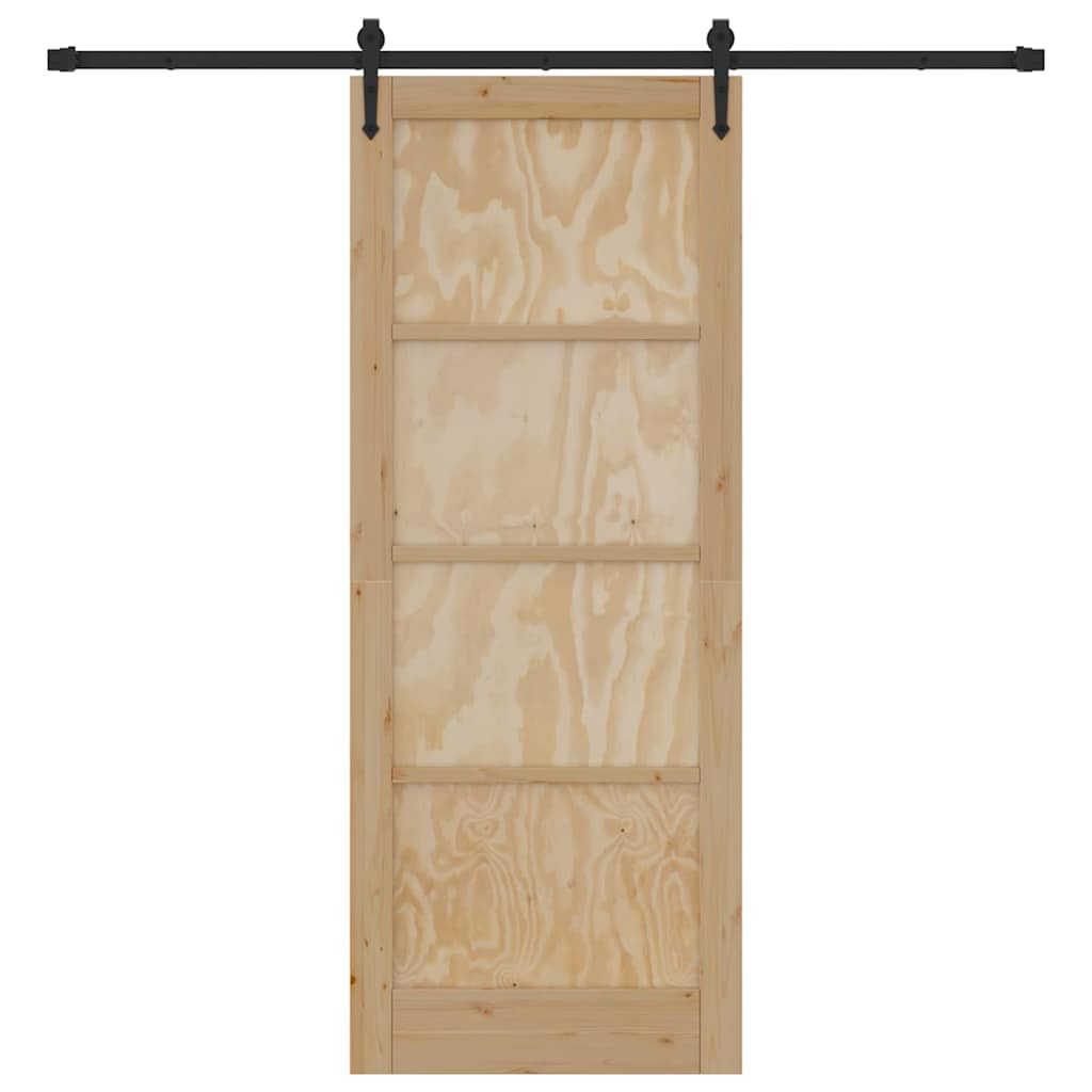 Schiebetür ORKDAL Braun 83 x 211 cm Massivholz Kiefer