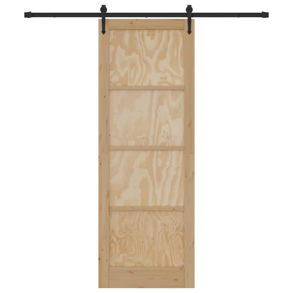 Schiebetür ORKDAL Braun 83 x 232 cm Massivholz Kiefer