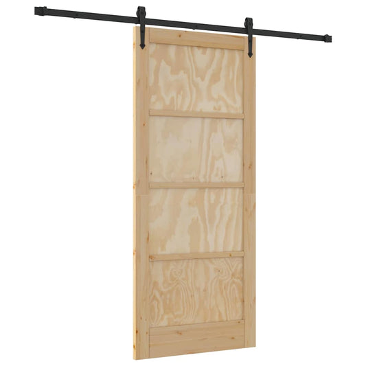 Schiebetür ORKDAL Braun 86 x 198,5 cm Massivholz Kiefer