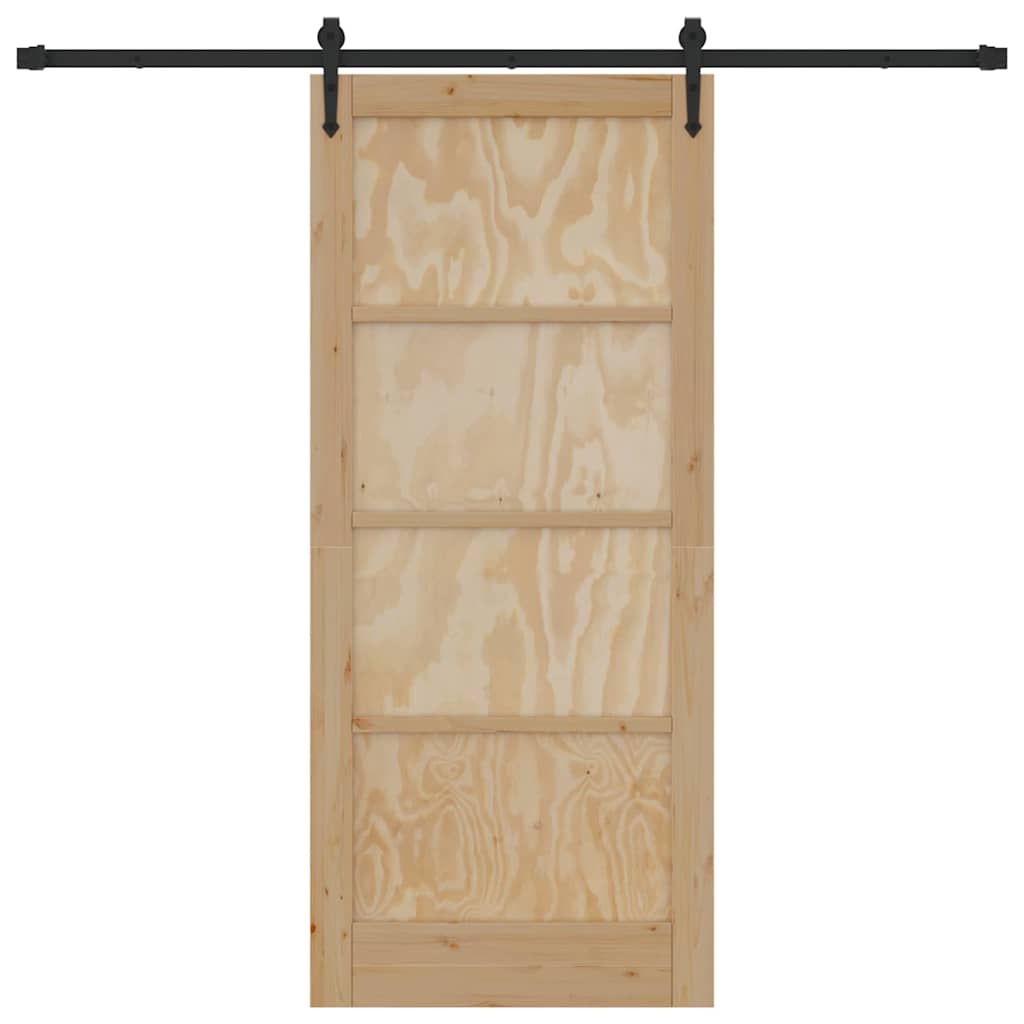 Schiebetür ORKDAL Braun 86 x 198,5 cm Massivholz Kiefer