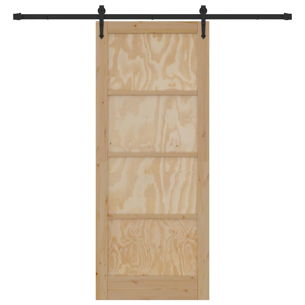 Schiebetür ORKDAL Braun 86 x 211 cm Massivholz Kiefer