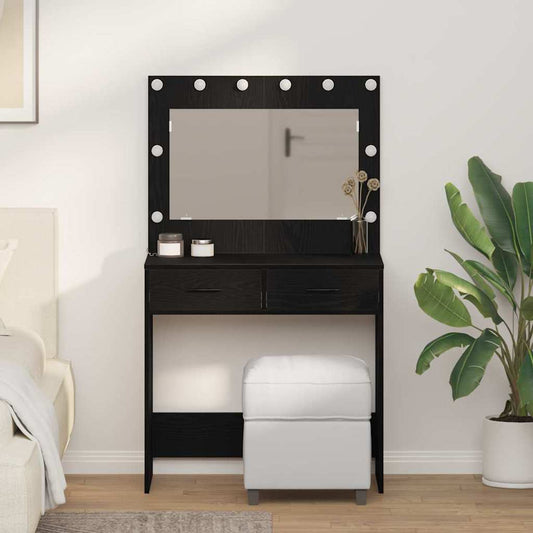 Schminktisch Schwarze Eiche 78,5 x 41 x 135 cm Holzwerkstoff