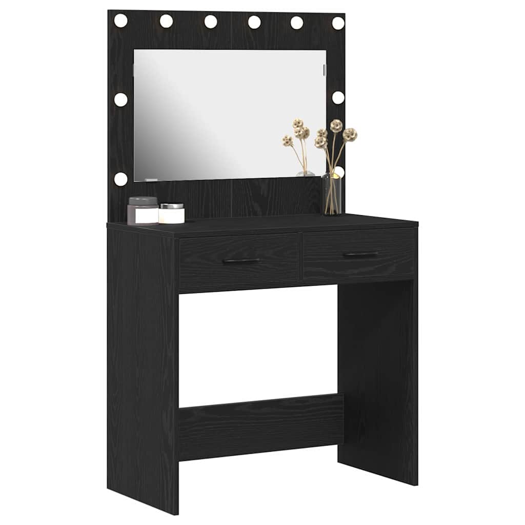 Schminktisch Schwarze Eiche 78,5 x 41 x 135 cm Holzwerkstoff