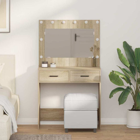 Schminktisch Sonoma Eiche 78,5 x 41 x 135 cm Holzwerkstoff