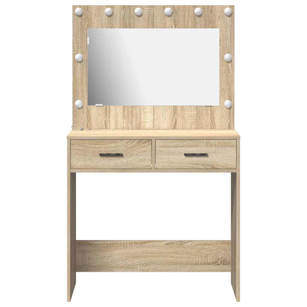 Schminktisch Sonoma-Eiche 78,5 x 41 x 135 cm Holzwerkstoff