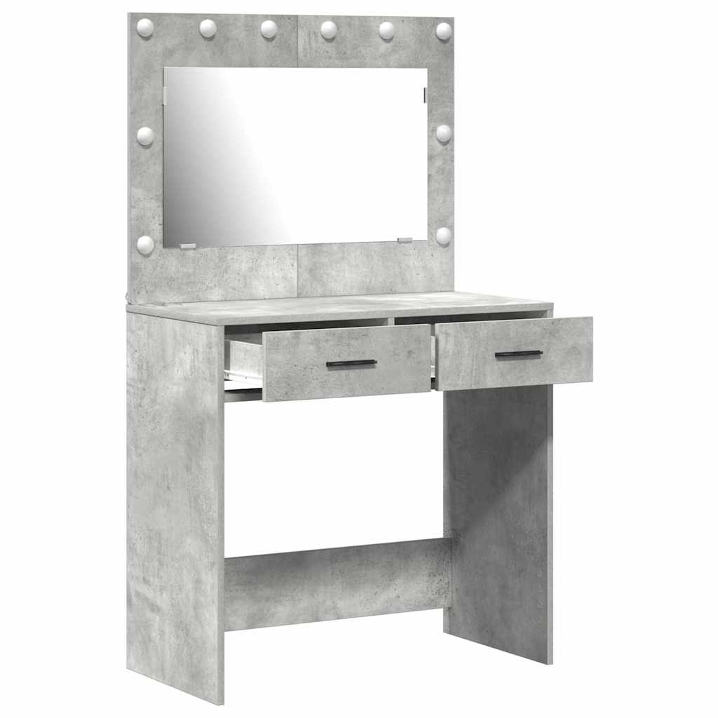 Schminktisch Betongrau 78,5 x 41 x 135 cm Holzwerkstoff