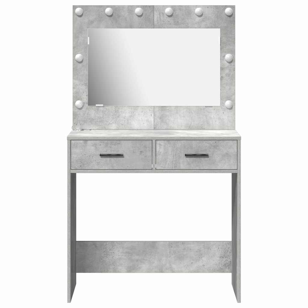Schminktisch Betongrau 78,5 x 41 x 135 cm Holzwerkstoff
