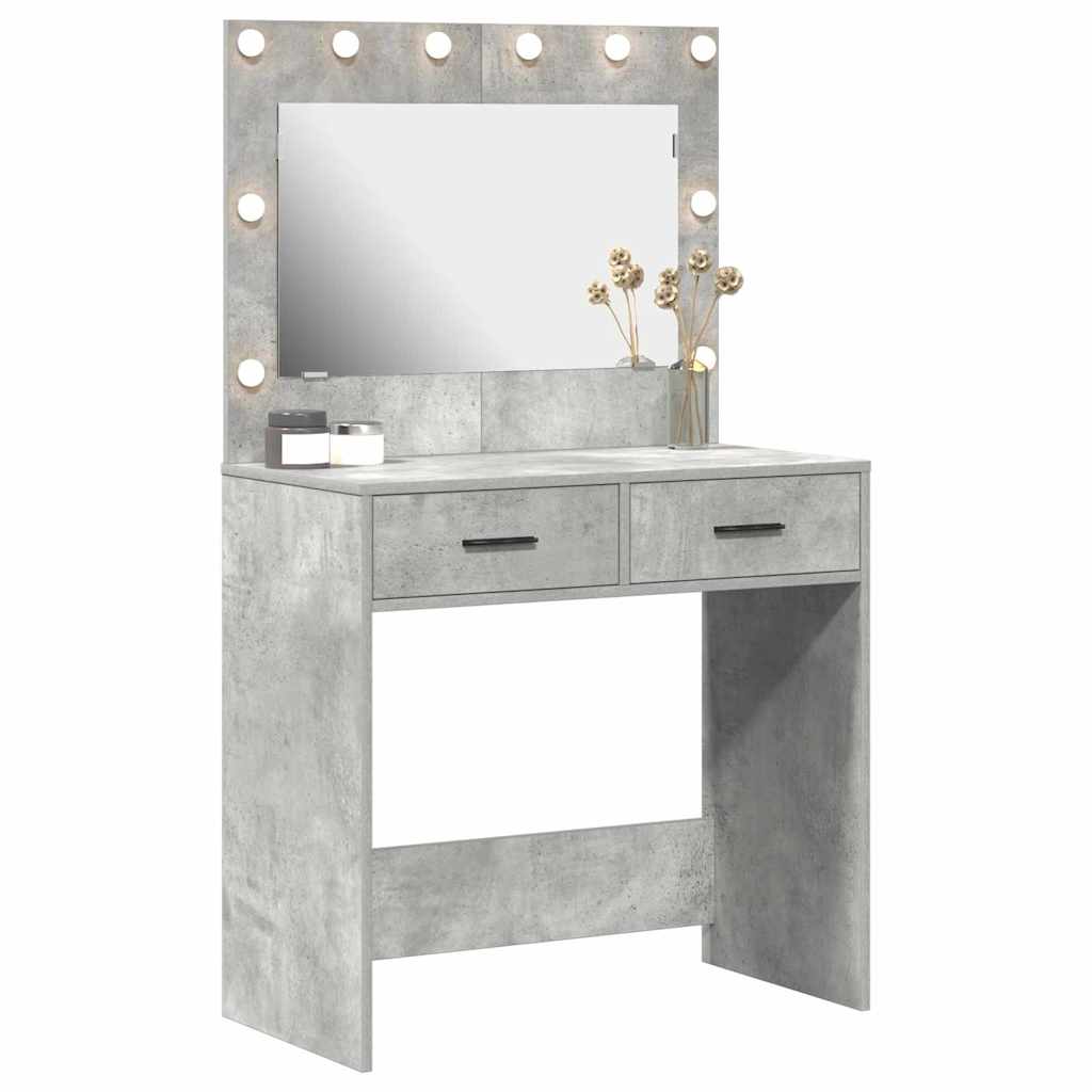 Schminktisch Betongrau 78,5 x 41 x 135 cm Holzwerkstoff