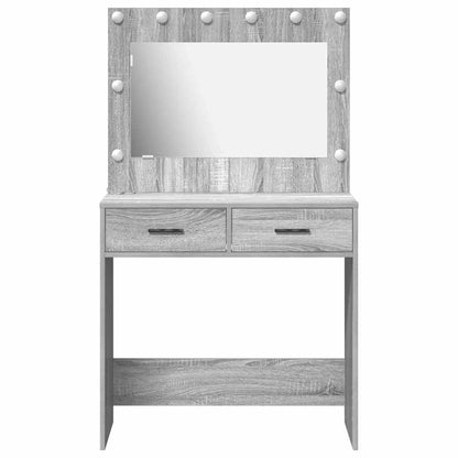Schminktisch Grau Sonoma 78,5 x 41 x 135 cm Holzwerkstoff