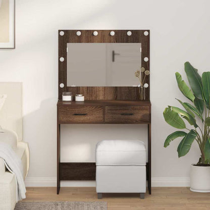 Schminktisch Braune Eiche 78,5 x 41 x 135 cm Holzwerkstoff