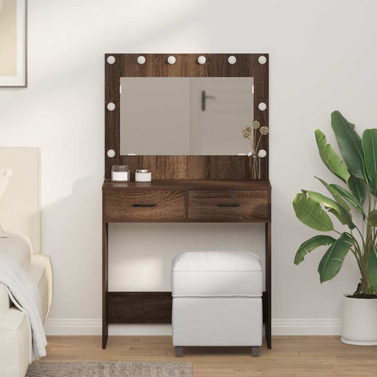 Schminktisch Braune Eiche 78,5 x 41 x 135 cm Holzwerkstoff
