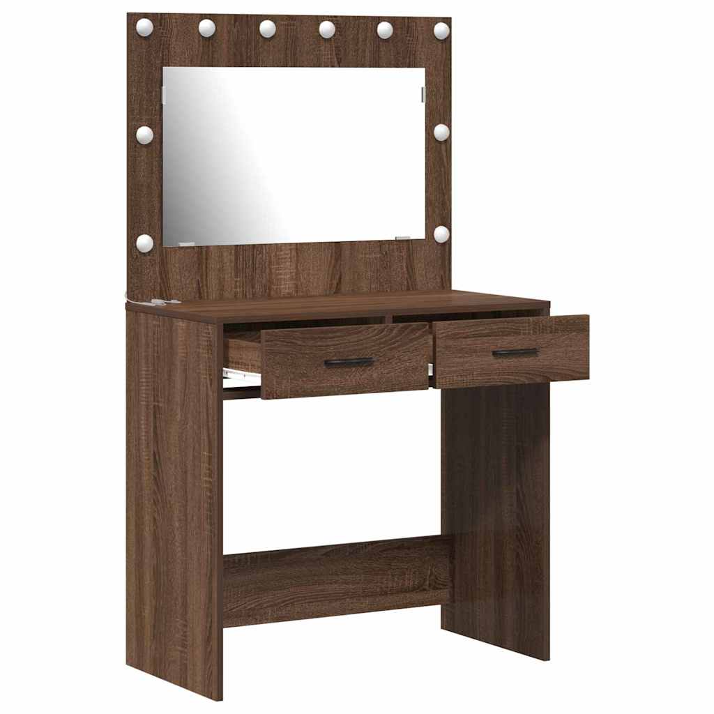 Schminktisch Braune Eiche 78,5 x 41 x 135 cm Holzwerkstoff