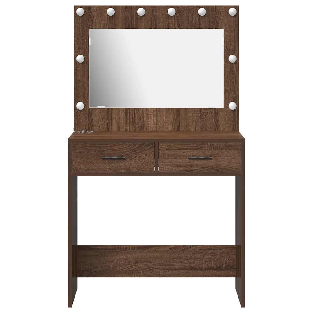 Schminktisch Braune Eiche 78,5 x 41 x 135 cm Holzwerkstoff