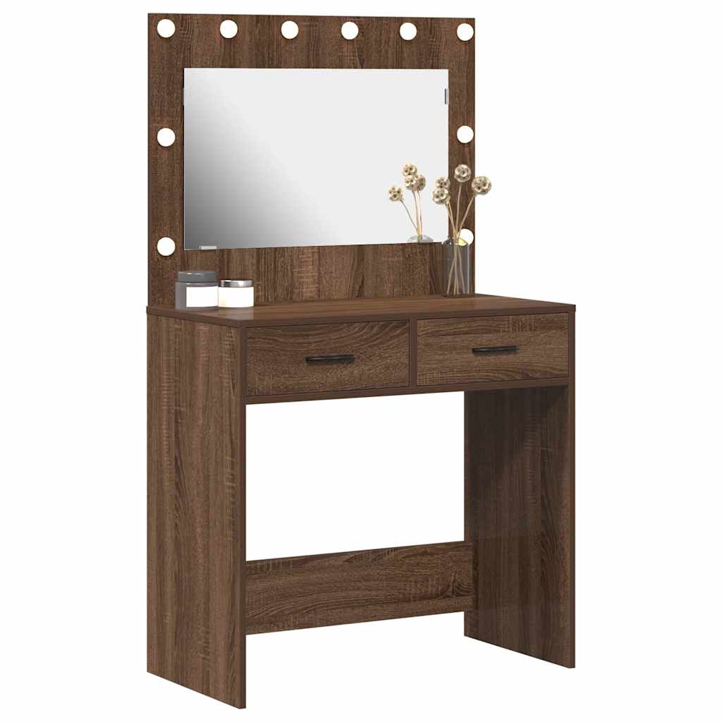 Schminktisch Braune Eiche 78,5 x 41 x 135 cm Holzwerkstoff