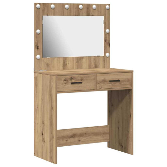 Schminktisch mit Speicher Eiche handwerklich 78,5 x 41 x 135 cm